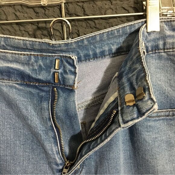 Gianni Bini Blue Wide Flared Jeans Size Large - Picture 5 of 8